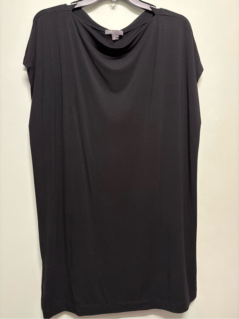 Vince Black Draped Cowl Neck Short Batwing Sleeve Tunic Women’s M